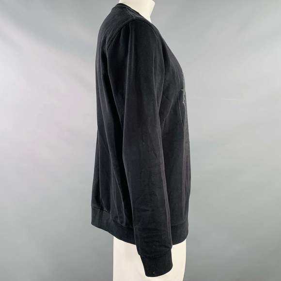 GIVENCHY Black Jesus Graphic Cotton Cuban Fit Crew Neck Sweatshirt - Picture 3 of 10